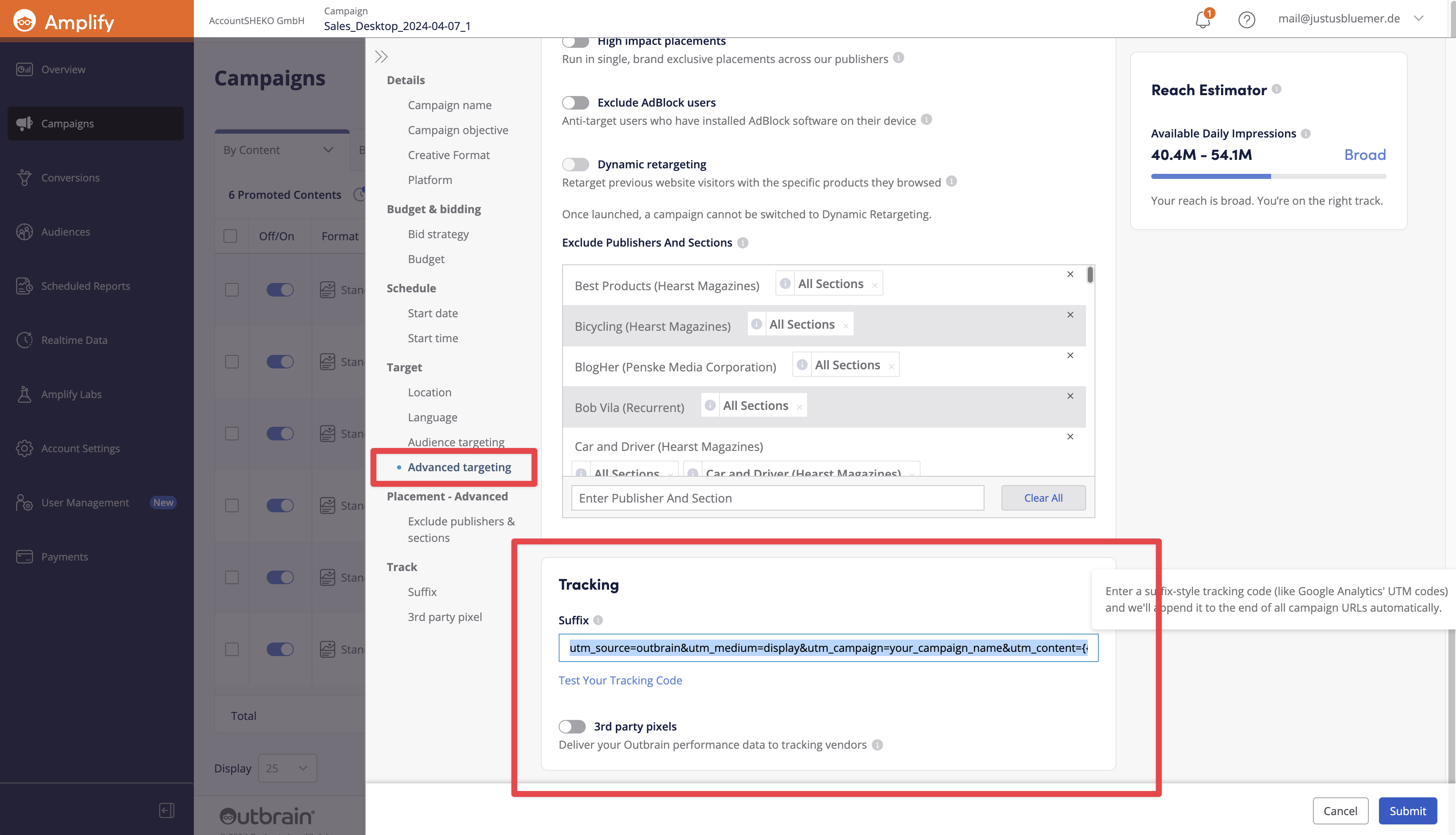 Outbrain Advanced Targeting